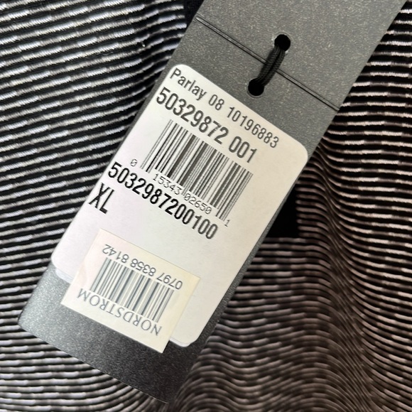 HUGO BOSS NWT MERCERIZED-COTTON POLO SHIRT WITH TWO-TONE MONOGRAM PRINT - Picture 4 of 7